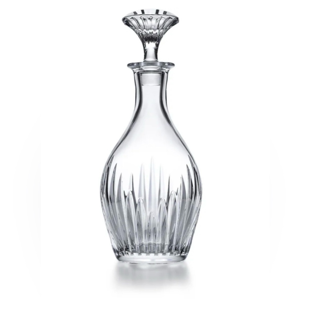 BACCARAT FRANCE 'MASSENA' Crystal Decanter Handcrafted, 11.25" Tall & 30 Ounces
